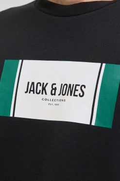 Jack & Jones PLUS Sweatshirts-Moletom Plus sweatshirt regular fit preto