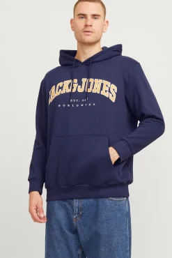 Jack & Jones PLUS Sweatshirts-Moletom Plus Sweatshirt regular fit azul