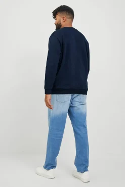 Jack & Jones PLUS Sweatshirts-Moletom Plus Sweatshirt regular fit azul