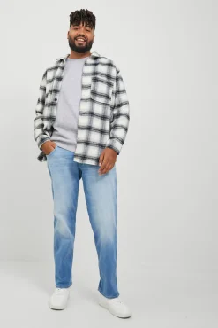 Jack & Jones PLUS Sweatshirts-Moletom Plus Sweatshirt regular fit cinzento