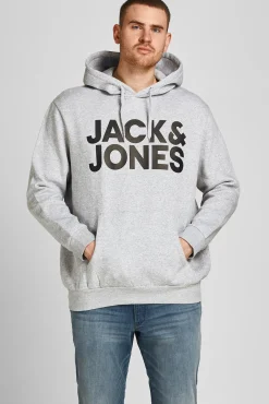 Jack & Jones PLUS Sweatshirts-Moletom Plus Sweatshirt regular fit cinzento