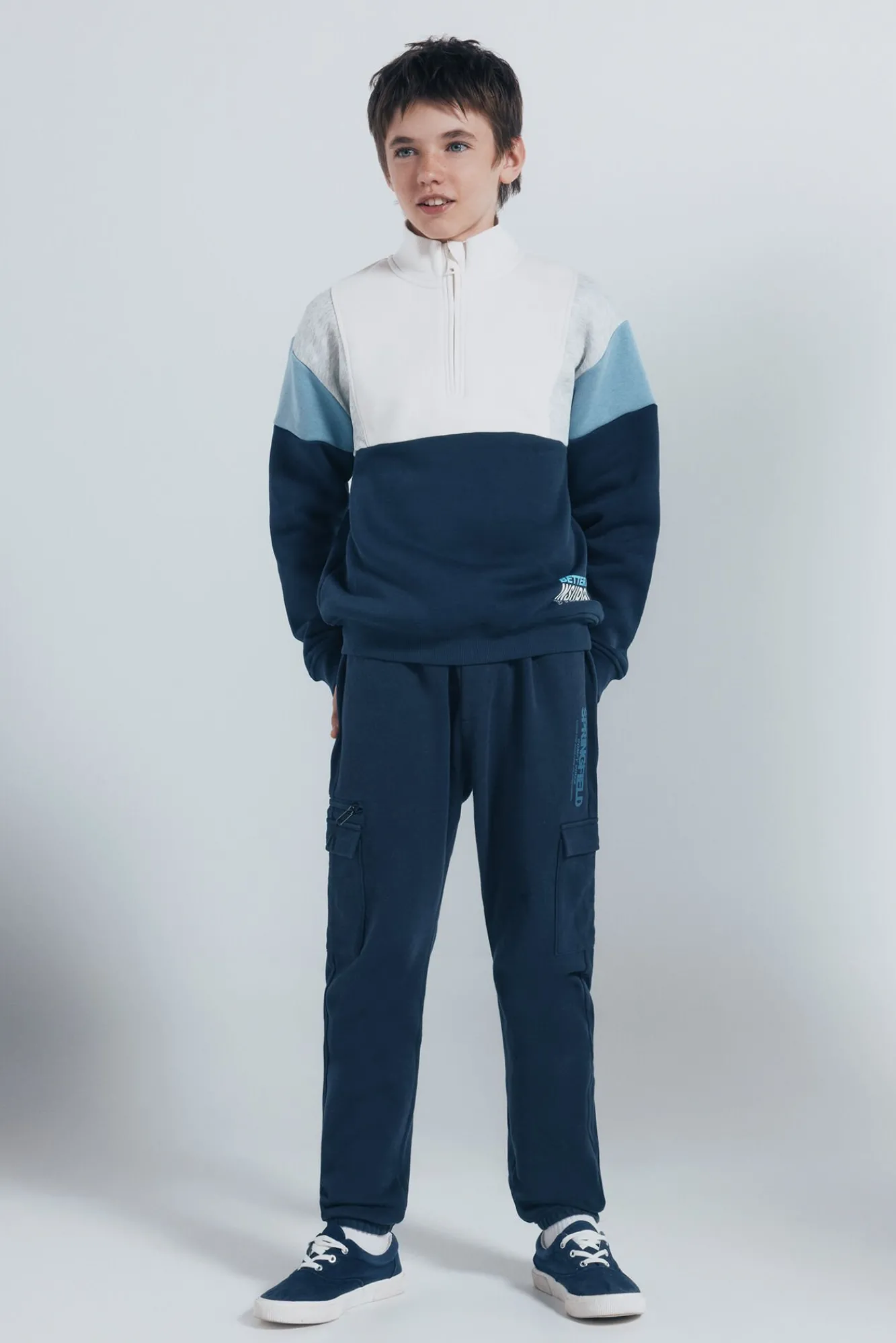 Springfield Kids Sweatshirts|T-Shirts-Moletom Trucker Sweatshirt azul