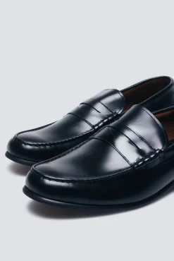 Springfield Sapato Social-Máscara de mocassim de pele preto