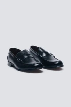 Springfield Sapato Social-Máscara de mocassim de pele preto