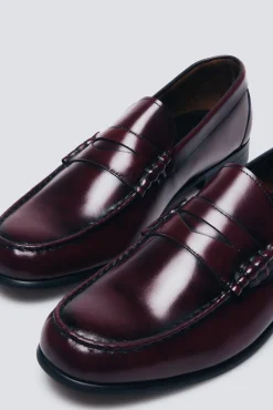 Springfield Sapato Social-Máscara de mocassim de pele vermelho