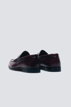 Springfield Sapato Social-Máscara de mocassim de pele vermelho