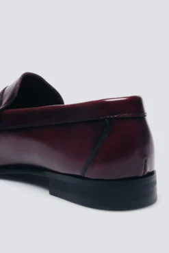 Springfield Sapato Social-Máscara de mocassim de pele vermelho