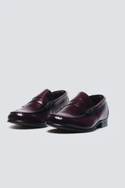 Springfield Sapato Social-Máscara de mocassim de pele vermelho