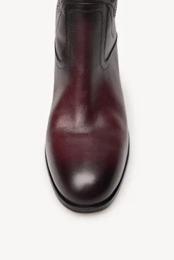 Hoss Intropia Saltos|Botas-Nadia. Bota de pele com bordado de flores Vermelho