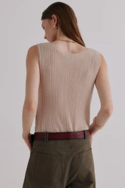 Hoss Intropia T-Shirts-Nahia. Top com folho Beige