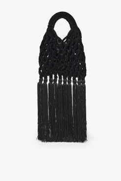 Hoss Intropia Malas-Naroa. Bolsa de crochet de veludo Preto