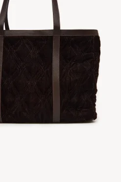 Hoss Intropia Malas-Neila. Bolsa de compras de veludo Castanho