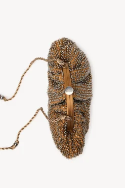 Hoss Intropia Malas-Nelsa. Bolsa mala clutch com miçangas Dourado