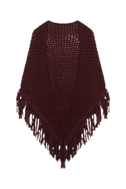 Hoss Intropia Sobretudos-Neves. Xale com franjas vazadas Granada