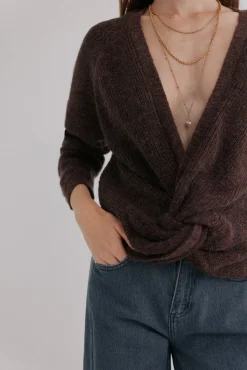 Hoss Intropia Camisolas-Nicoletta. Camisola com nó Castanho