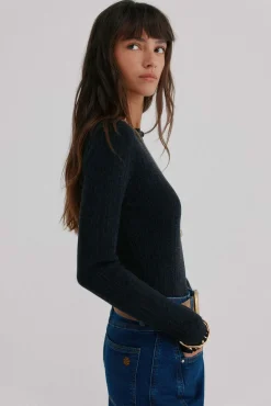 Hoss Intropia T-Shirts-Nidia. Top com detalhe de ondas Cinzento