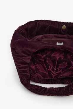 Hoss Intropia Malas-Nuria. Bolsa hobo de veludo bordado Granada