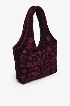 Hoss Intropia Malas-Nuria. Bolsa hobo de veludo bordado Granada