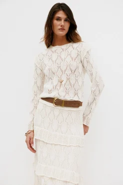 Hoss Intropia T-Shirts|Blusas-Nuria. Top de manga comprida Beige