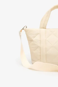 Cortefiel Malas-Nylon acolchoado porque Ecru