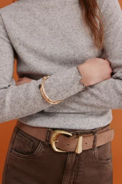 Hoss Intropia T-Shirts-Olha. T-shirt de gola alta. Castanho