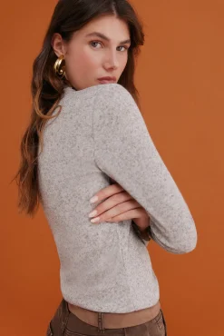 Hoss Intropia T-Shirts-Olha. T-shirt de gola alta. Castanho