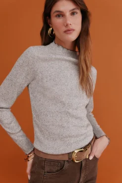 Hoss Intropia T-Shirts-Olha. T-shirt de gola alta. Castanho