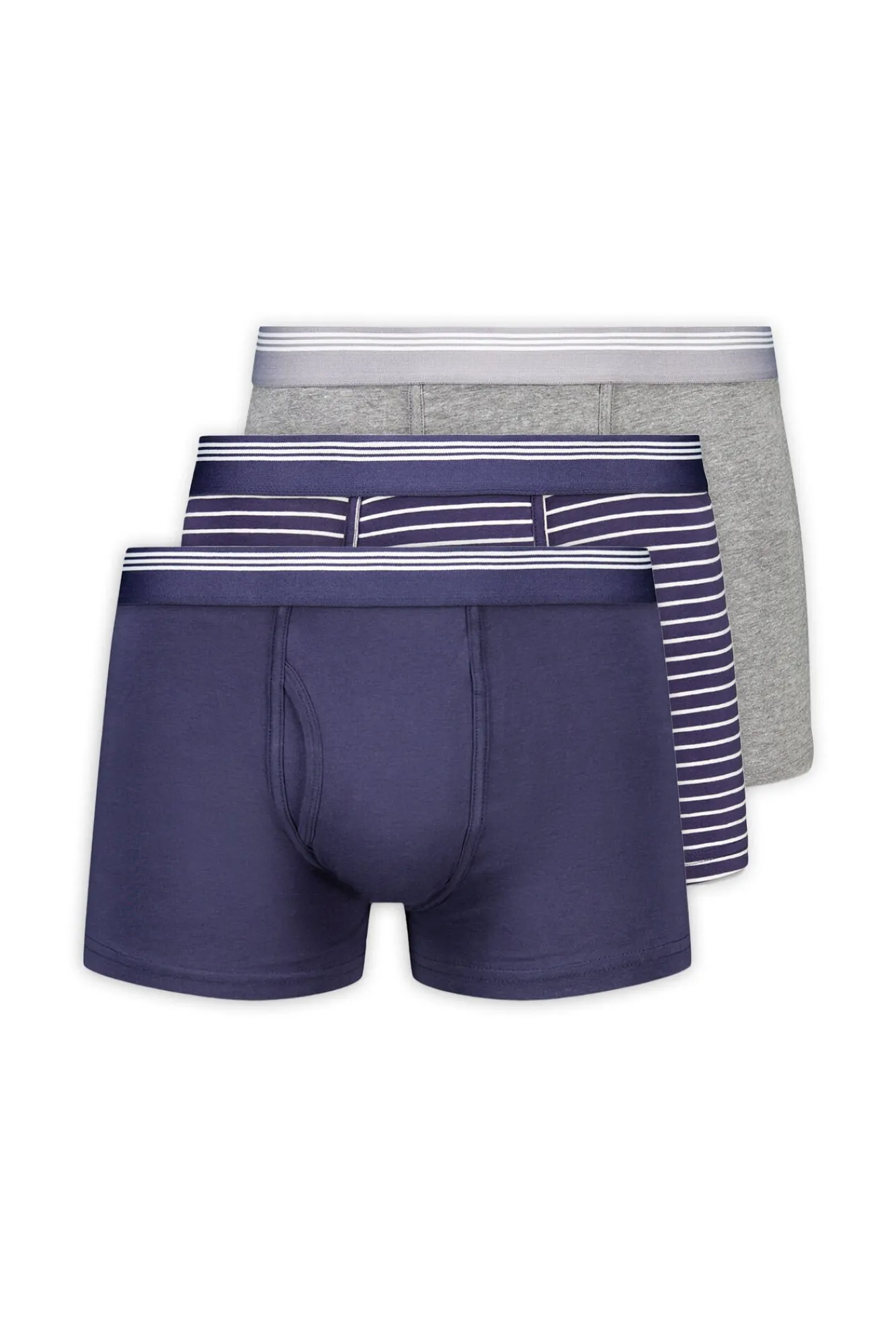 Cortefiel Roupa Interior-Pack 3 boxers malha Azul