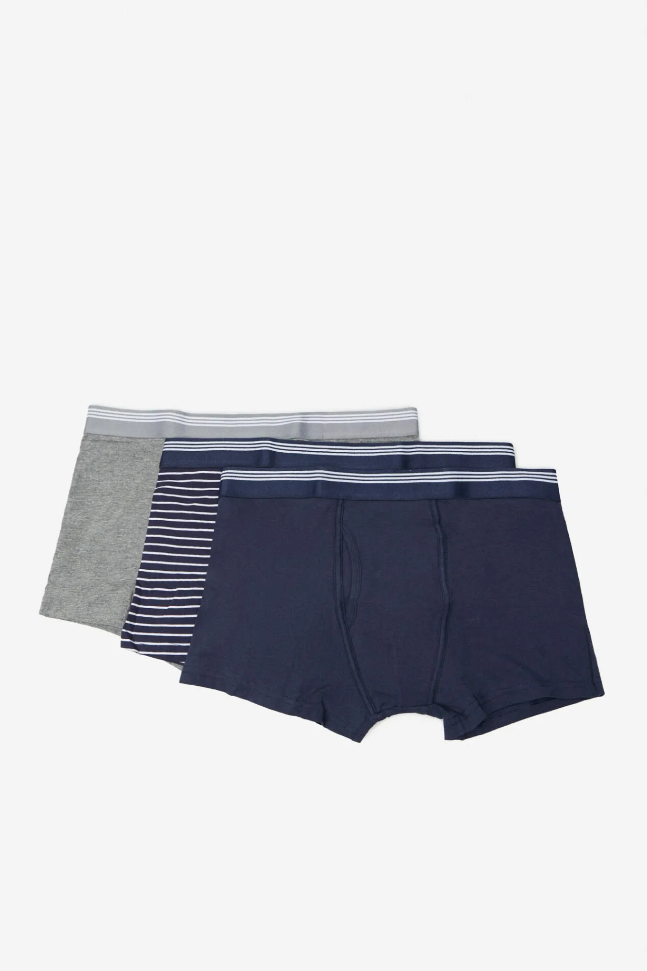 Cortefiel Roupa Interior-Pack 3 boxers malha Azul