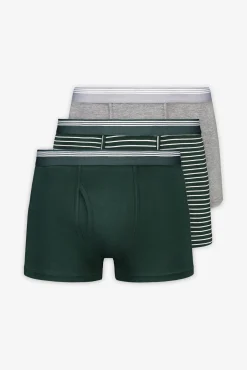 Cortefiel Roupa Interior-Pack 3 boxers malha Verde
