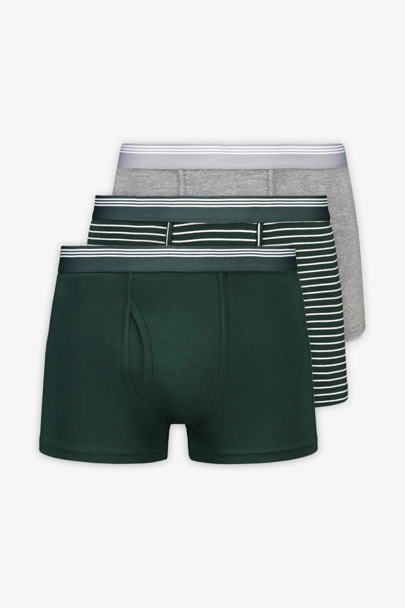 Cortefiel Roupa Interior-Pack 3 boxers malha Verde