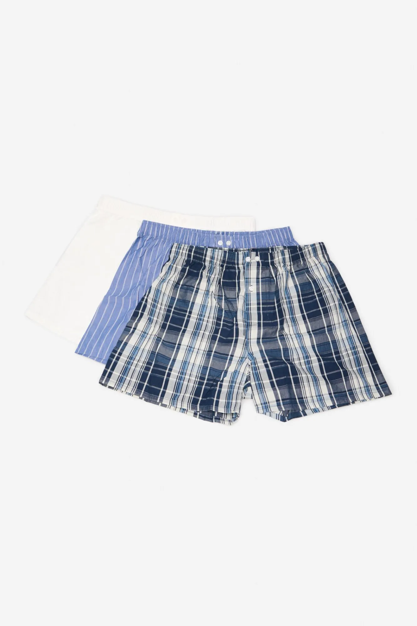 Cortefiel Roupa Interior-Pack 3 boxers tecido Azul
