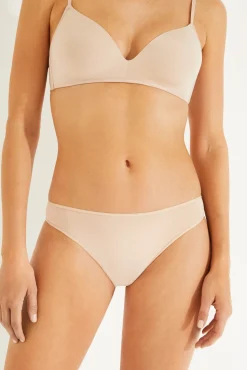 Women'secret Roupa Interior-Pack 3 cuecas brasileiras microfibra cru