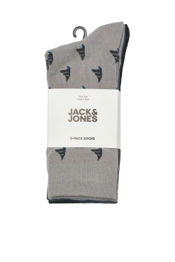 Jack & Jones Meias-Pack 3 meias cinzento