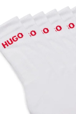 HUGO Meias-Pack 6 meias Branco