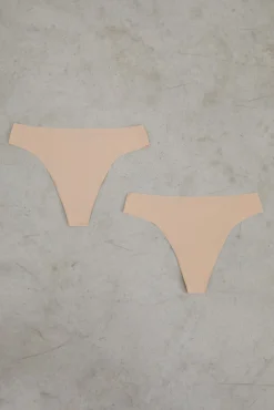 Dash and Stars Roupa Interior-Pack 2 tangas nude cru