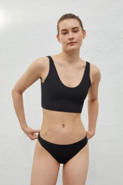 Dash and Stars Roupa Interior-Pack 2 tangas pretas preto