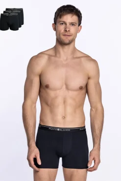 Punto Blanco Roupa Interior-Pack de 3 boxers de algodão preto
