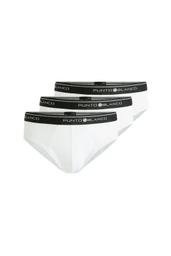 Punto Blanco Roupa Interior-Pack de 3 cuecas de algodão branco