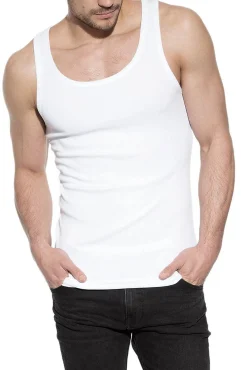 Bread & Boxers T-Shirts-Pack de 2 mangas brancas de algodão orgânico branco