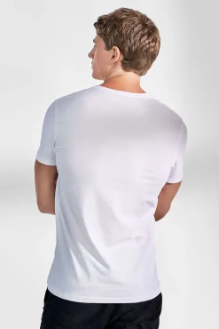 Bread & Boxers T-Shirts-Pack de 2 t-shirts elásticas brancas com gola em bico branco