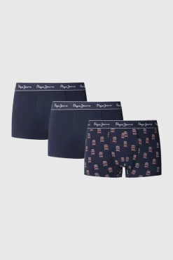 Pepe Jeans Roupa Interior-Pacote com 3 boxer com cós e logo azul