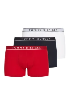Tommy Jeans Roupa Interior-Pacote com 3 Boxers de Algodão estampado