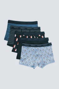 Springfield Roupa Interior-Pacote com 5 boxers de algodão estampados azul