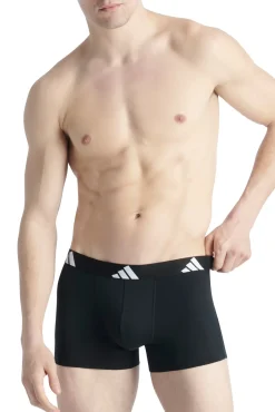Adidas Roupa Interior|Desporto-Pacote com 3 boxers de algodão Active Flex preto