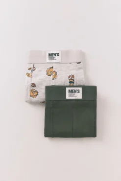 Women'secret Roupa Interior-Pacote com 2 boxers de cuecas Garfield bege