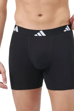 Adidas Roupa Interior-Pacote com 3 boxers longos de algodão Active Flex estampado