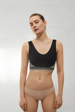 Dash and Stars Roupa Interior-Pacote com 2 calcinhas brasileiras nude cortadas a laser cru