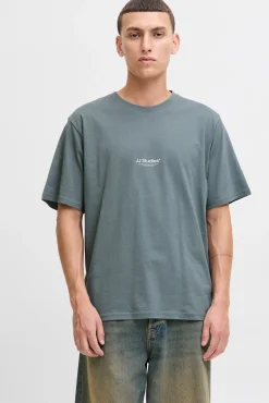 Jack & Jones T-Shirts-Pacote com 2 camisetas de modelagem regular cinzento