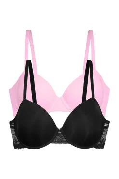 Dorina Roupa Interior-Pacote com 2 com enchimento preto